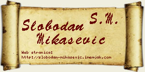 Slobodan Mikašević vizit kartica